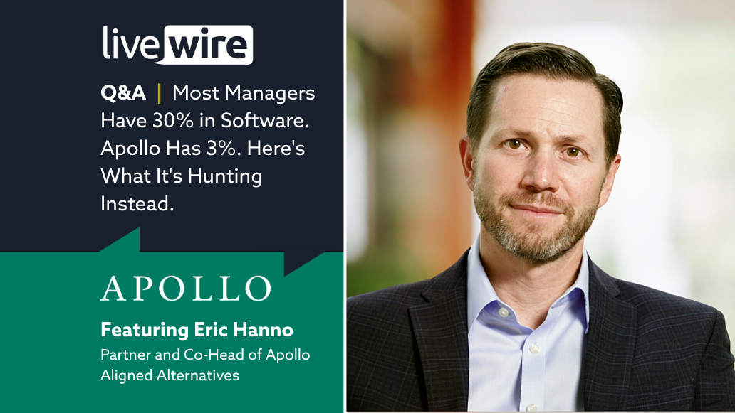 Most Managers Have 30% in Software. Apollo Has 3%. Here's What It's Hunting Instead.